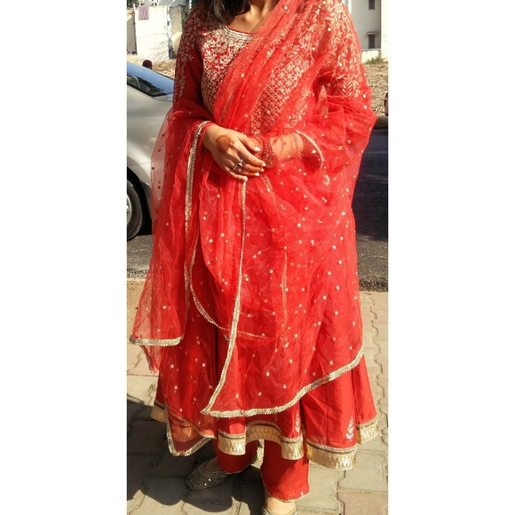 Biba Other - Biba silk anarkali suit set